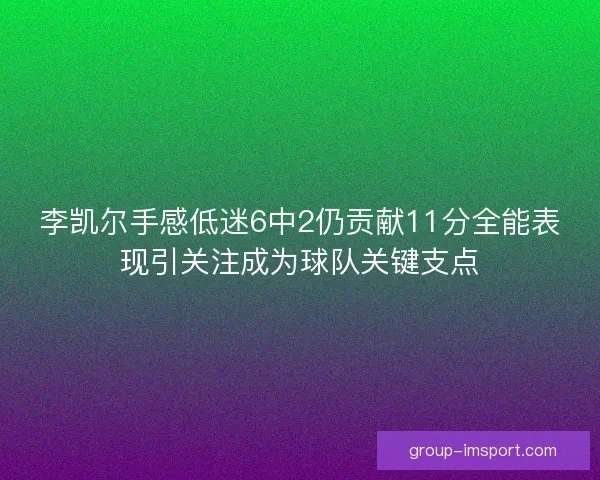 李凯尔手感低迷6中2仍贡献11分全能表现引关注成为球队关键支点